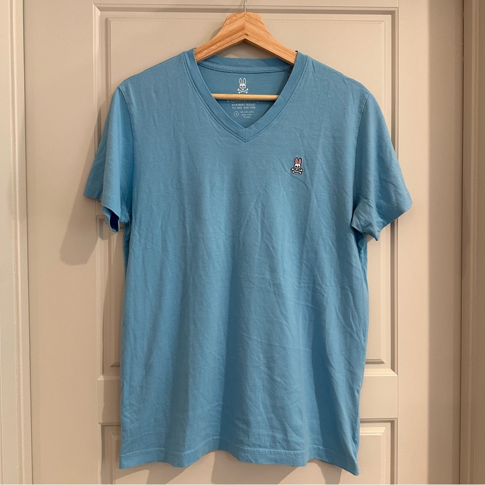 Psycho Bunny Men’s V-Neck‎ Short Sleeve Shirt Size Small